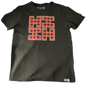 HI Finest Hawaii’s Finest Black Plaid Graphic Shirt Size XL EUC #1873